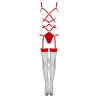 Livco Corsetti Fashion - Thiara Lc 20213 Ensemble Corps + Bas Rouge L/Xl